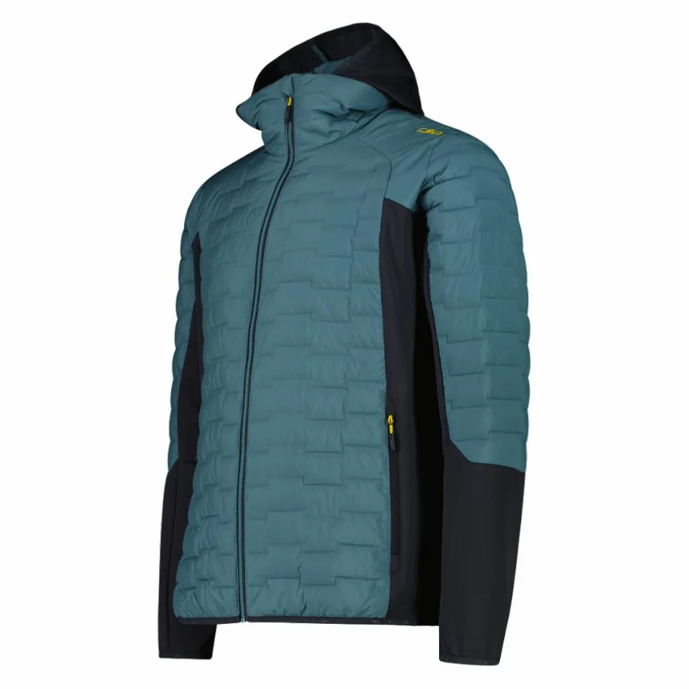Giacca ibrida uomo imbottita Unlimitech con PrimaLoft® Black ThermoPlume con cappuccio