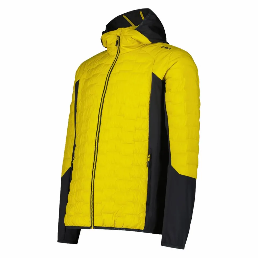 Giacca ibrida uomo imbottita Unlimitech con PrimaLoft® Black ThermoPlume con cappuccio