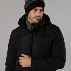 Giacca imbottita da uomo con cappuccio staccabile