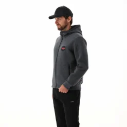 Giacca imbottita in Knit Tech da uomo con cappuccio