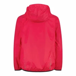 Giacca impermeabile da bambina ripiegabile con cappuccio