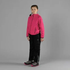 Giacca impermeabile da bambina ripiegabile con cappuccio