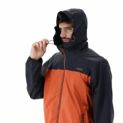 Giacca impermeabile da uomo ripiegabile con cappuccio