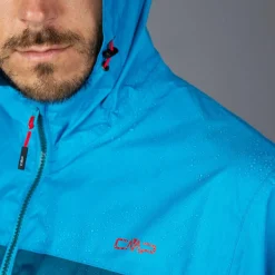 Giacca impermeabile da uomo ripiegabile con cappuccio