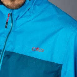Giacca impermeabile da uomo ripiegabile con cappuccio