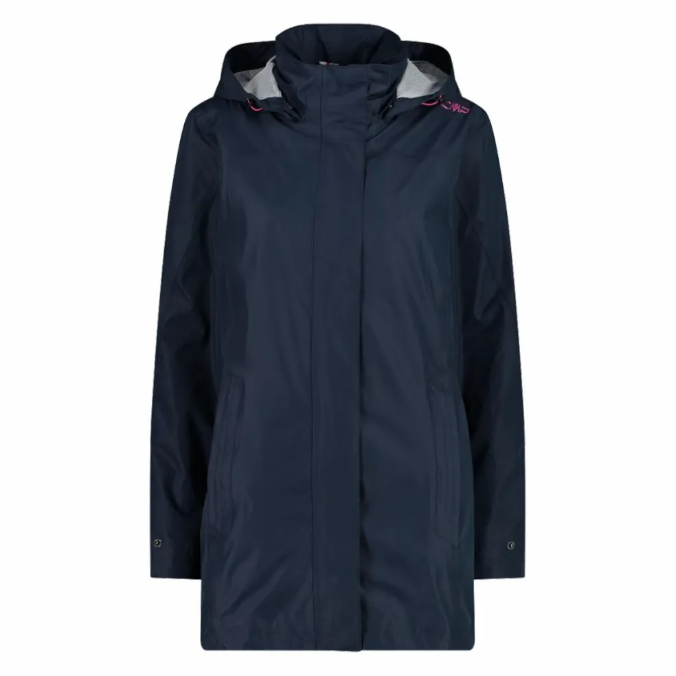 Giacca impermeabile lunga da donna in Ripstop