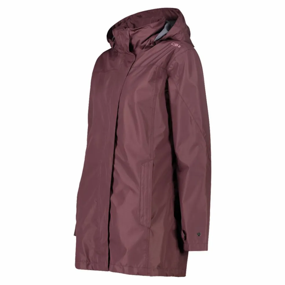Giacca impermeabile lunga da donna in Ripstop