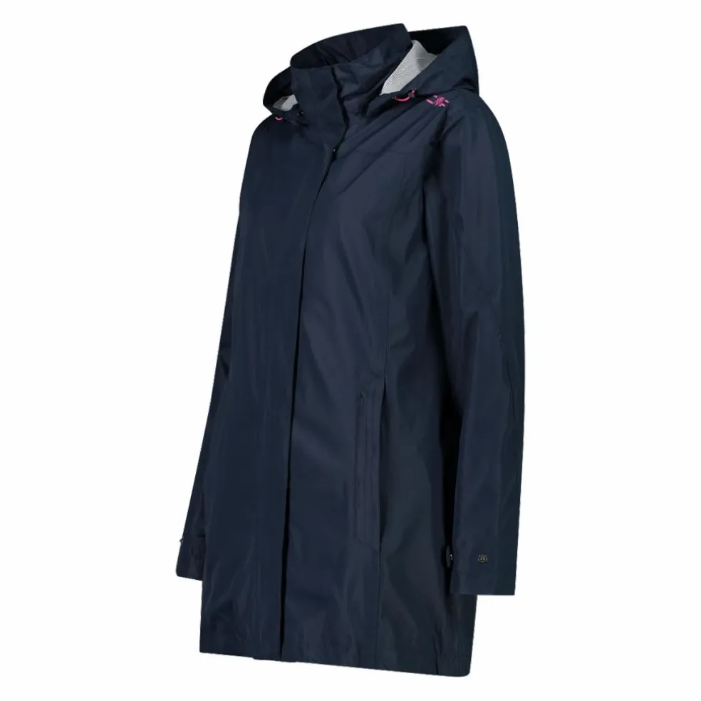 Giacca impermeabile lunga da donna in Ripstop