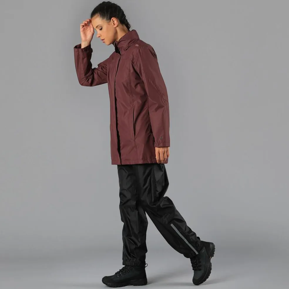Giacca impermeabile lunga da donna in Ripstop