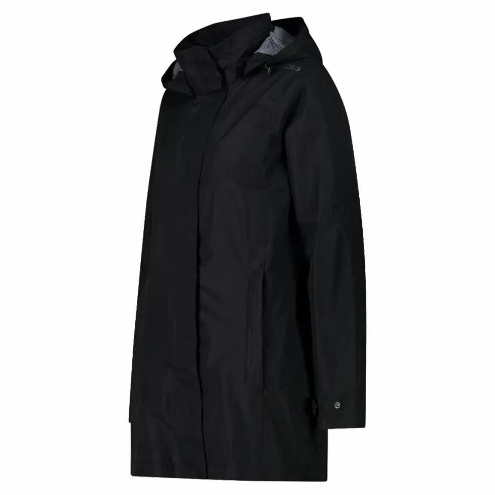 Giacca impermeabile lunga da donna in Ripstop