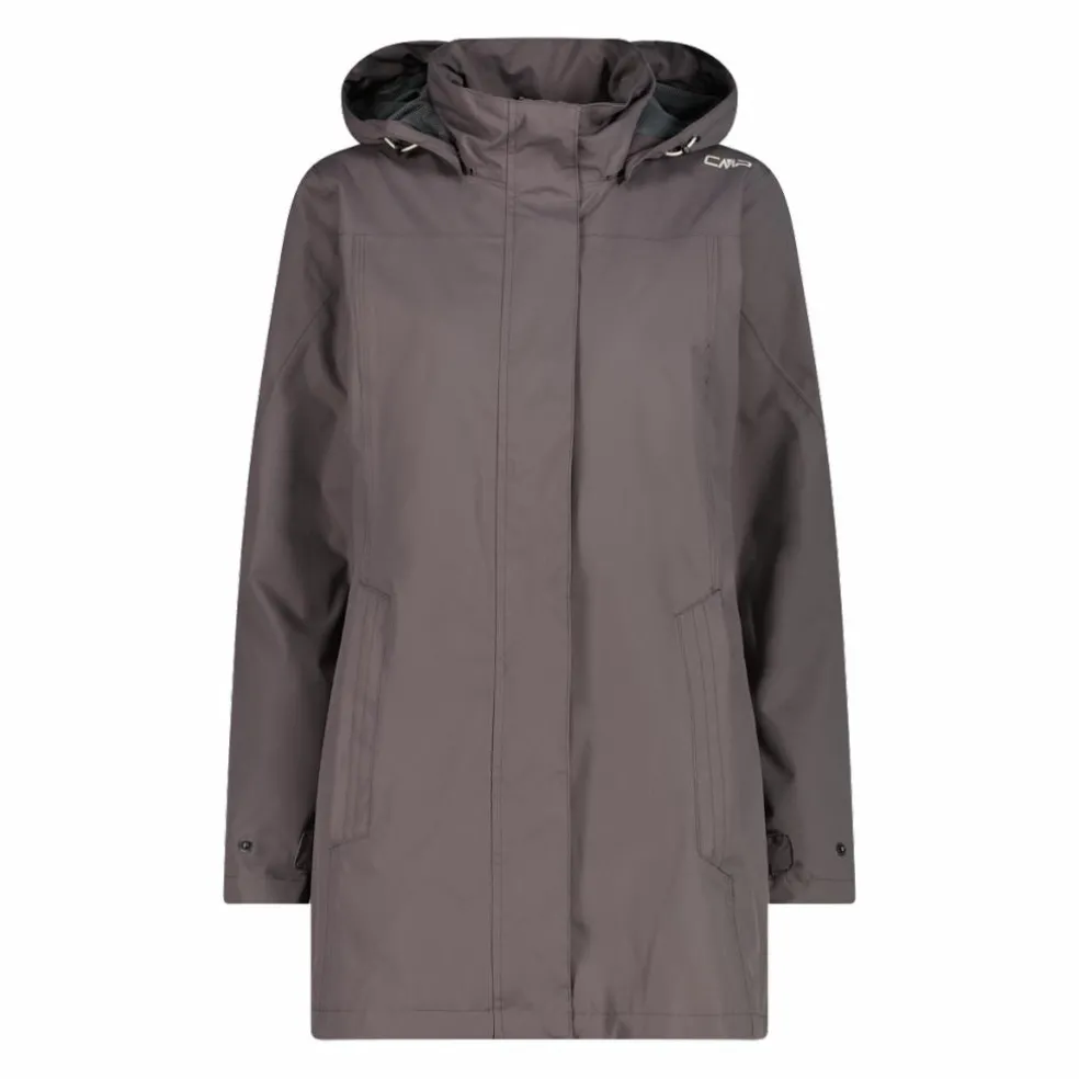Giacca impermeabile lunga da donna in Ripstop