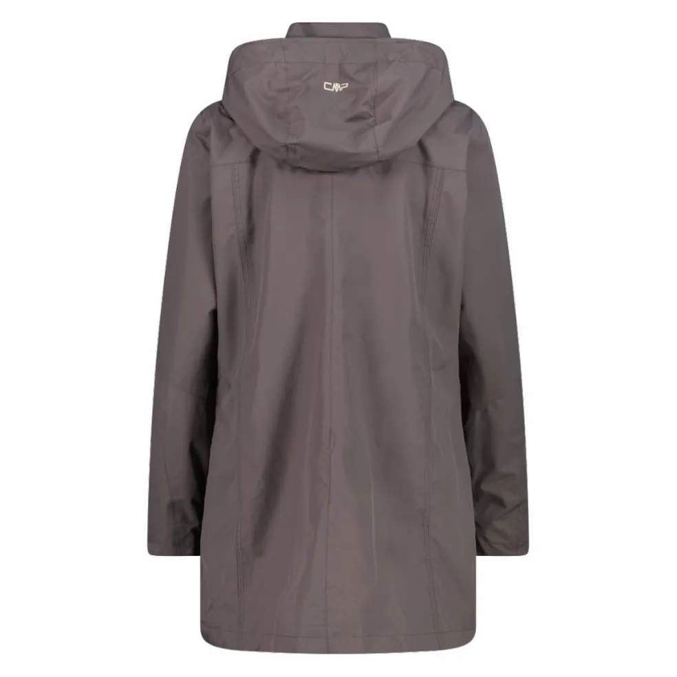 Giacca impermeabile lunga da donna in Ripstop