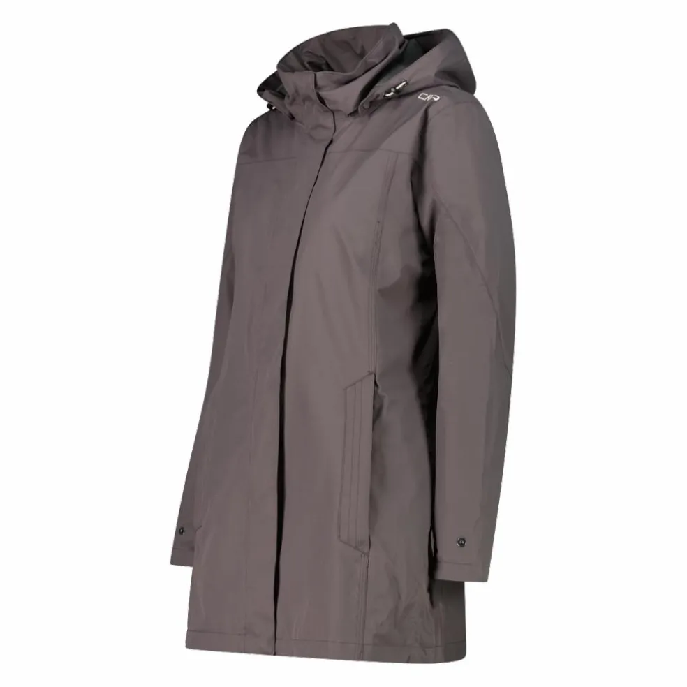 Giacca impermeabile lunga da donna in Ripstop
