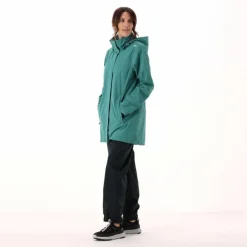Giacca impermeabile lunga da donna in Ripstop