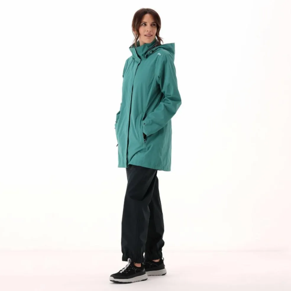 Giacca impermeabile lunga da donna in Ripstop