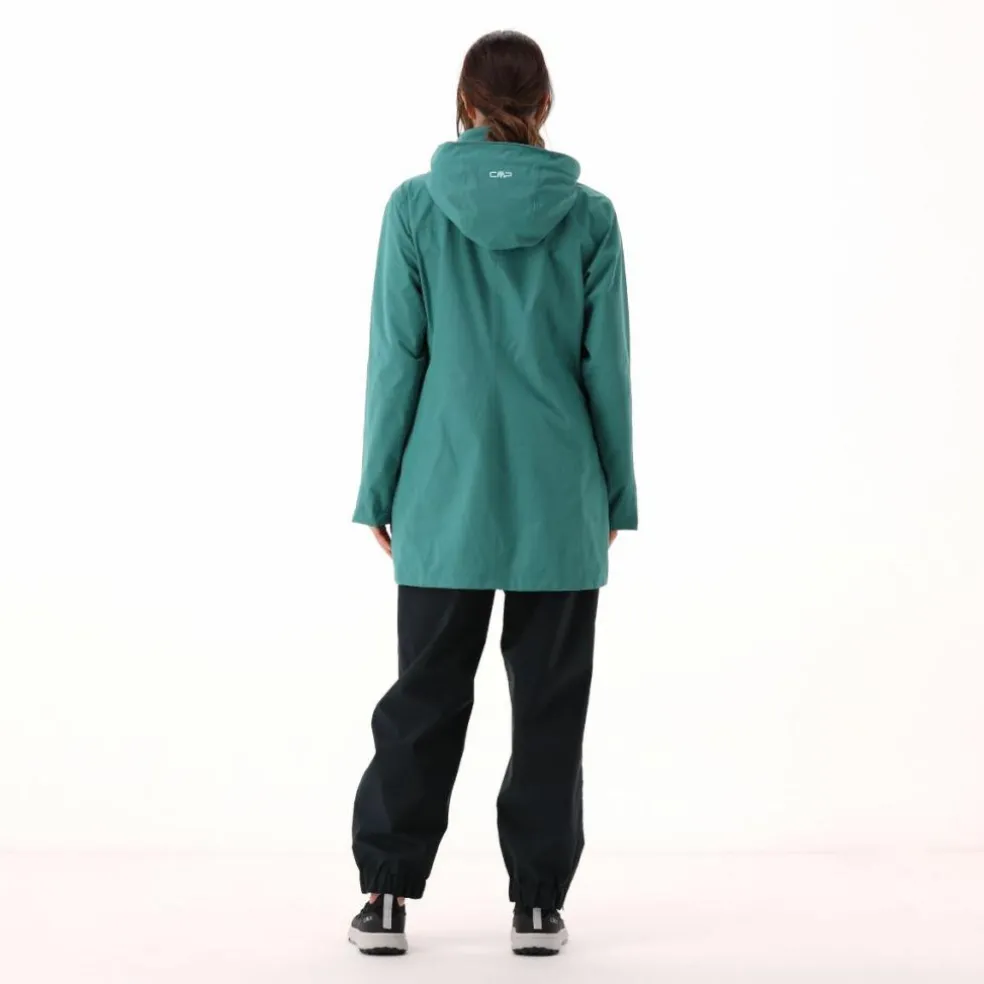 Giacca impermeabile lunga da donna in Ripstop