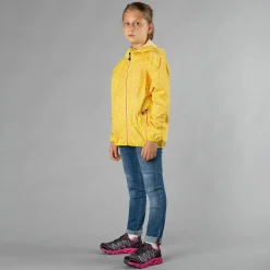 Giacca impermeabile ripiegabile da bambina in microfantasia