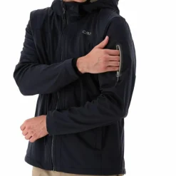 Giacca in Light Softshell con cappuccio staccabile da uomo