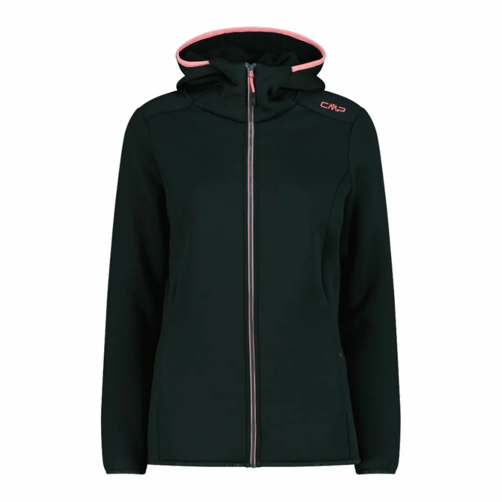 Giacca in pelliccetta Stretch Performance da donna con cappuccio