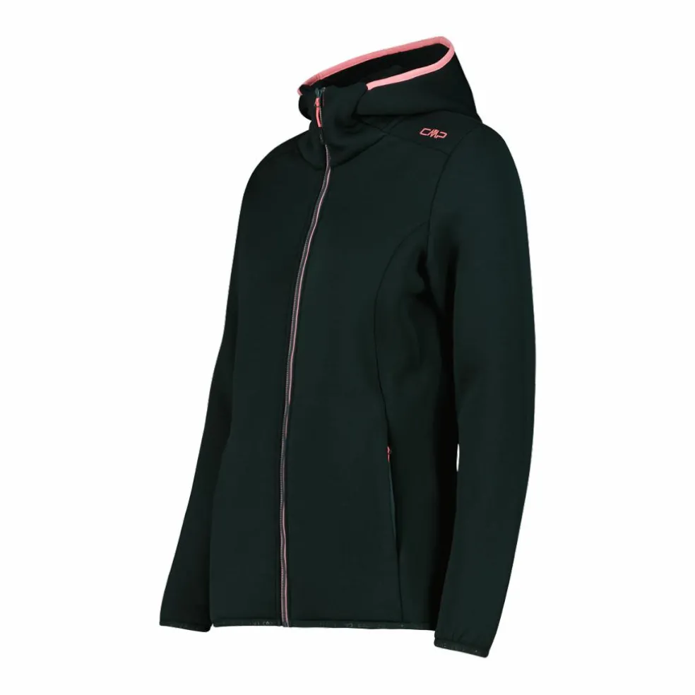 Giacca in pelliccetta Stretch Performance da donna con cappuccio