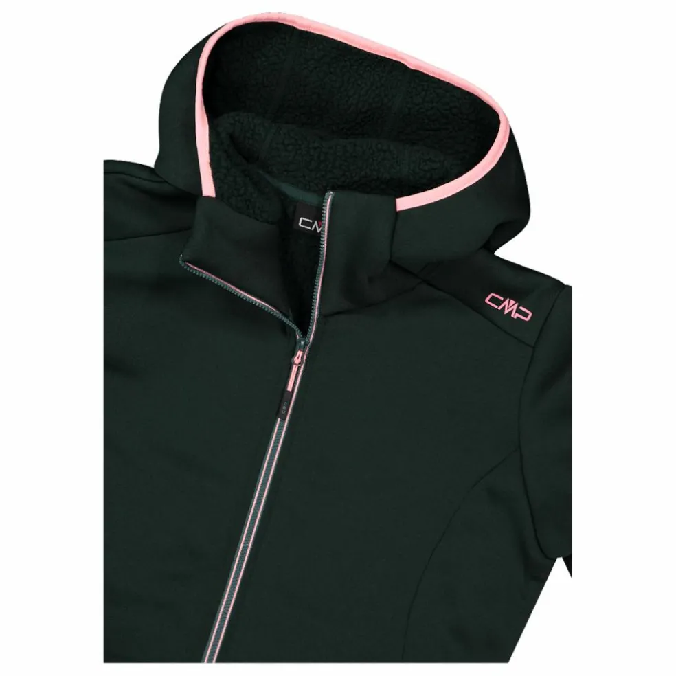 Giacca in pelliccetta Stretch Performance da donna con cappuccio