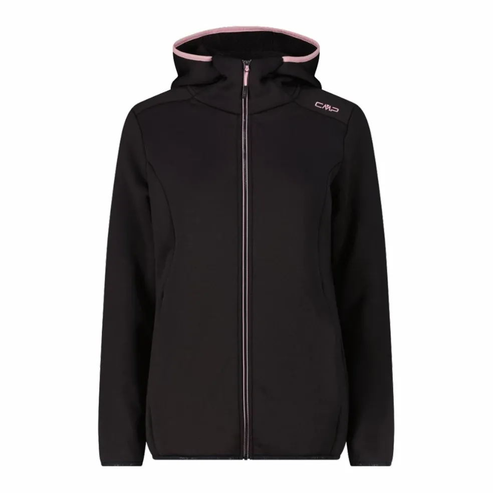 Giacca in pelliccetta Stretch Performance da donna con cappuccio