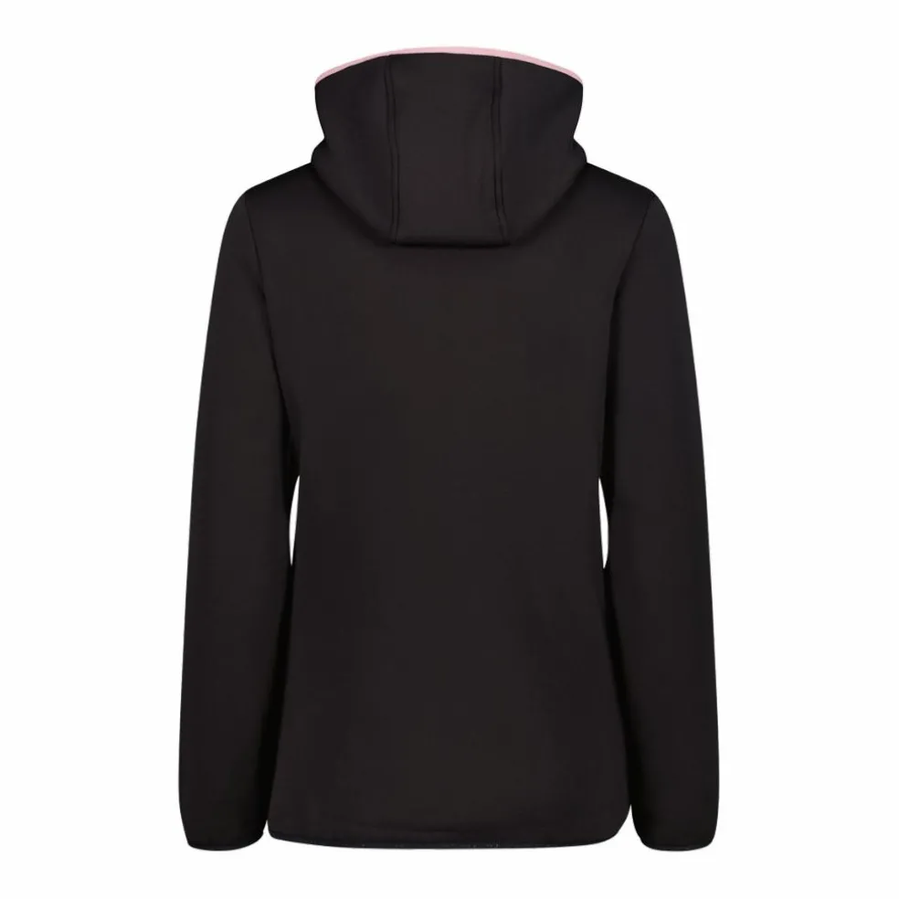 Giacca in pelliccetta Stretch Performance da donna con cappuccio