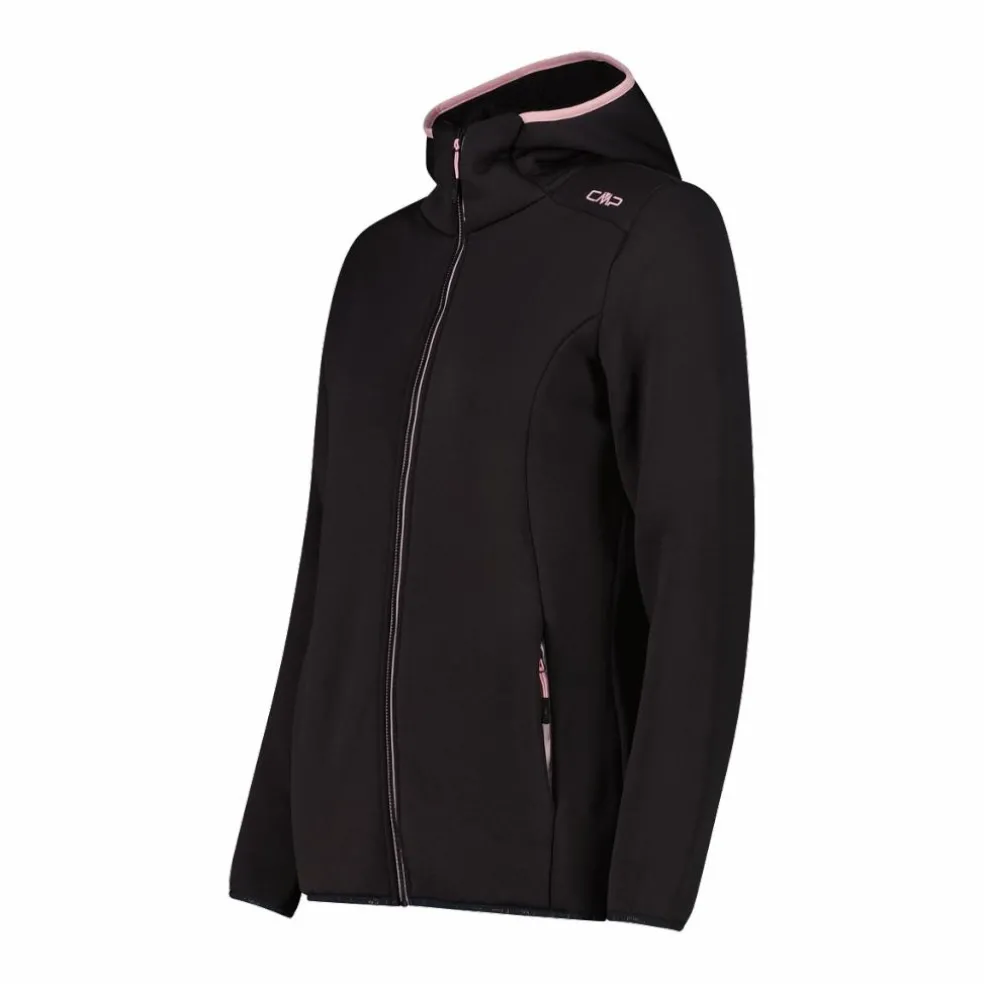 Giacca in pelliccetta Stretch Performance da donna con cappuccio