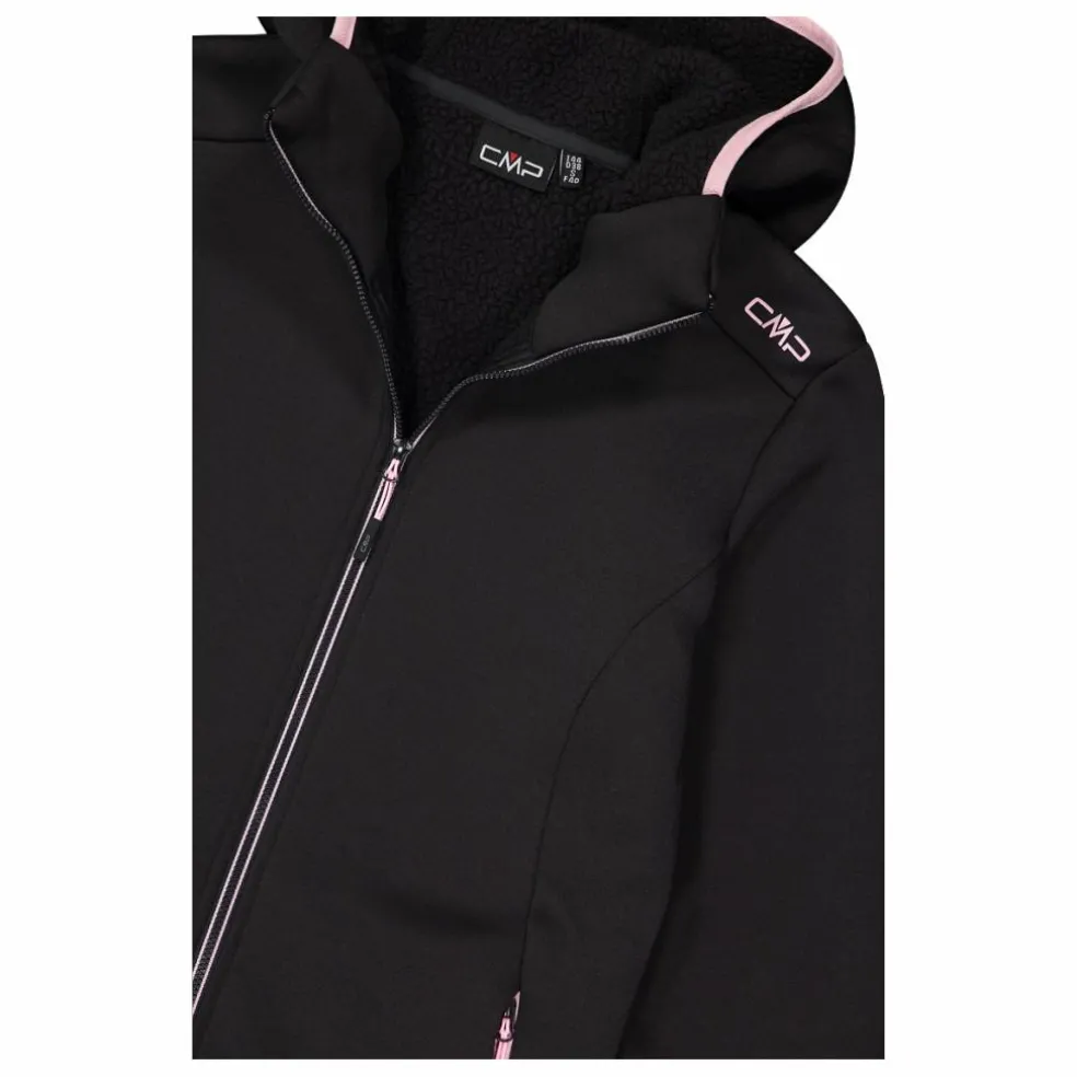 Giacca in pelliccetta Stretch Performance da donna con cappuccio