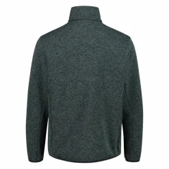Giacca in pile con zip da uomo in knit tech