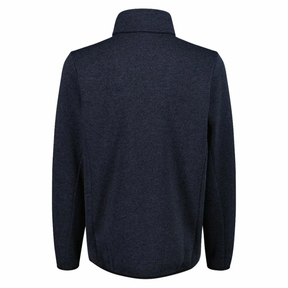 Giacca in pile con zip da uomo in knit tech