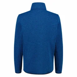 Giacca in pile con zip da uomo in knit tech