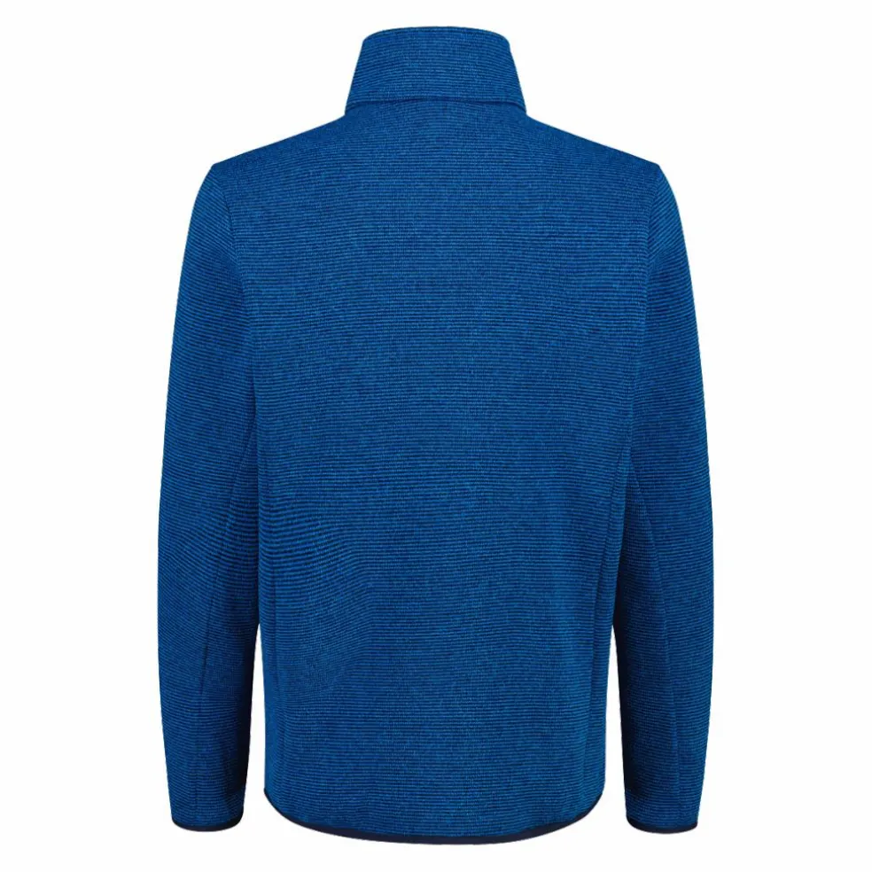 Giacca in pile con zip da uomo in knit tech