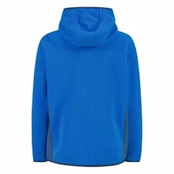 Giacca in pile con zip da bambino color block con cappuccio