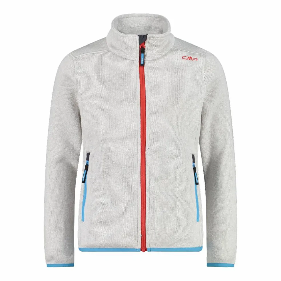 Giacca in pile da bambina in knit-tech