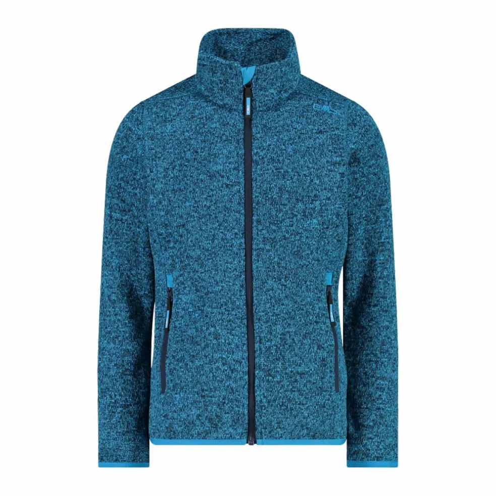Giacca in pile da bambina in knit-tech