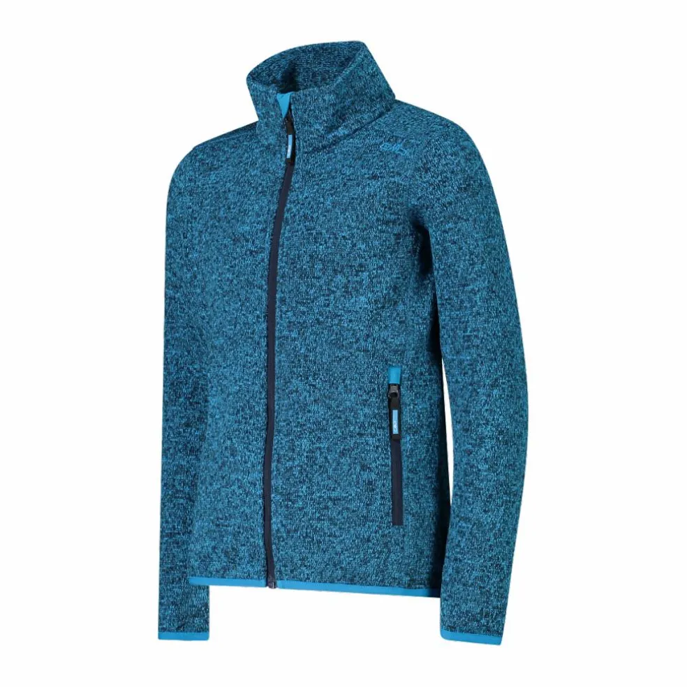 Giacca in pile da bambina in knit-tech