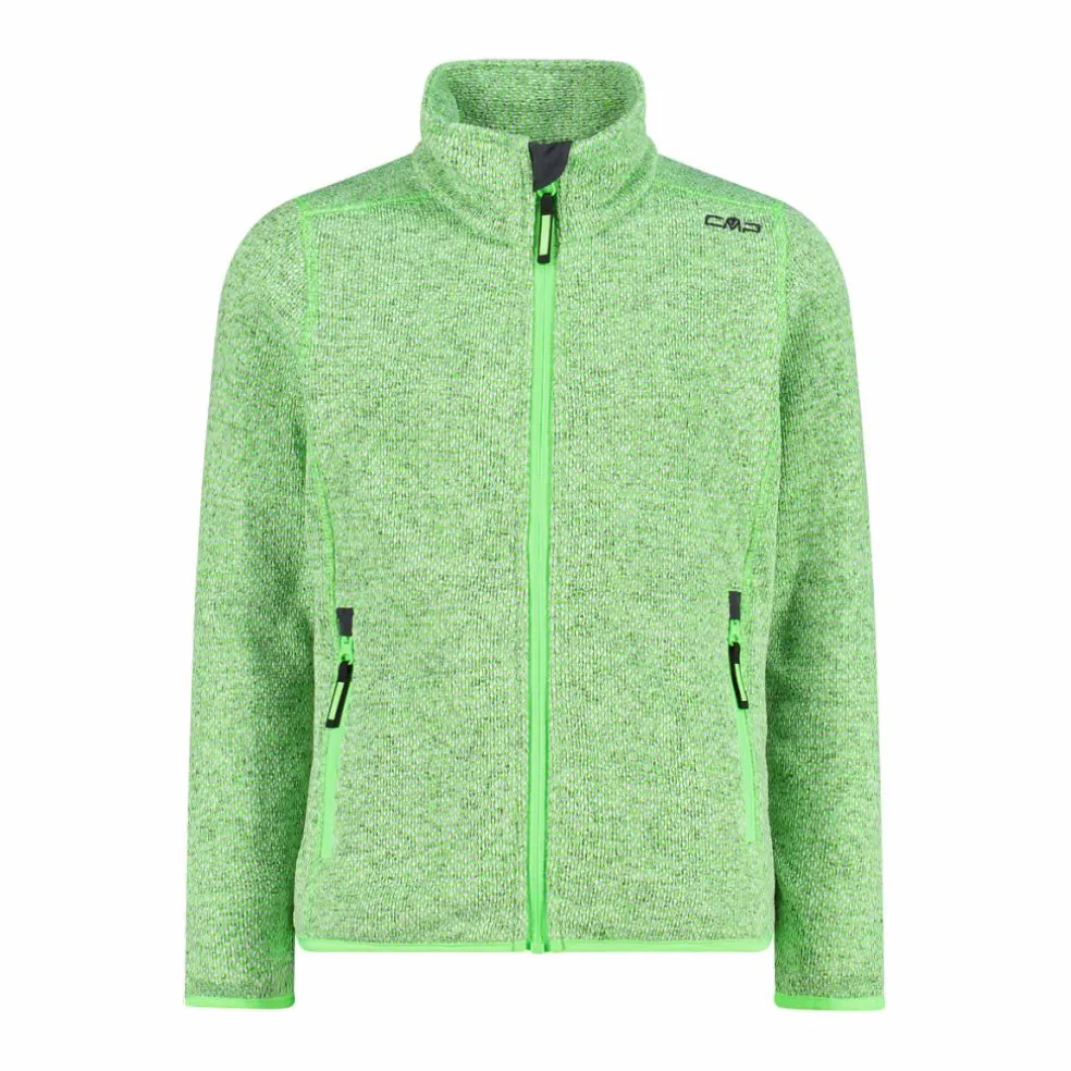 Giacca in pile da bambina in knit-tech