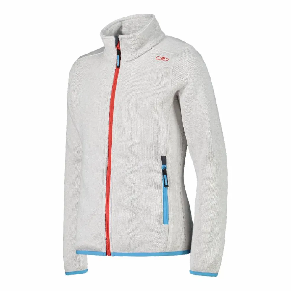 Giacca in pile da bambina in knit-tech