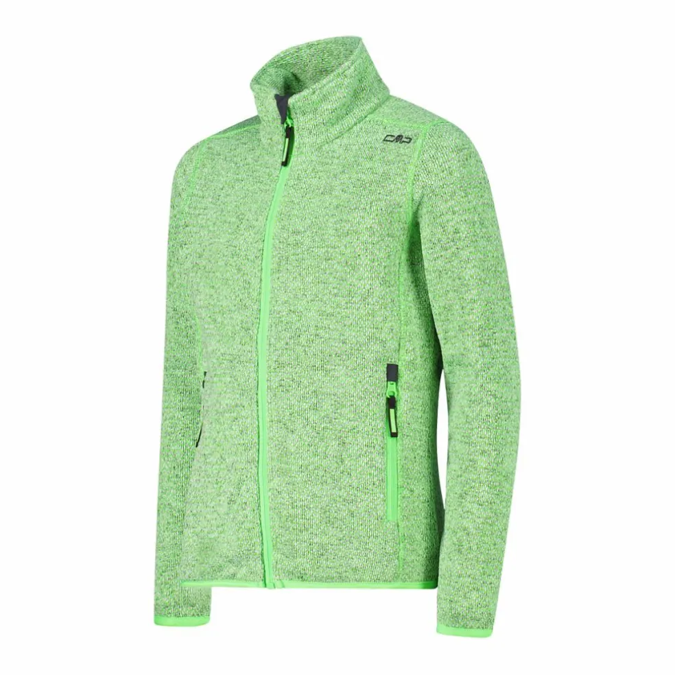 Giacca in pile da bambina in knit-tech
