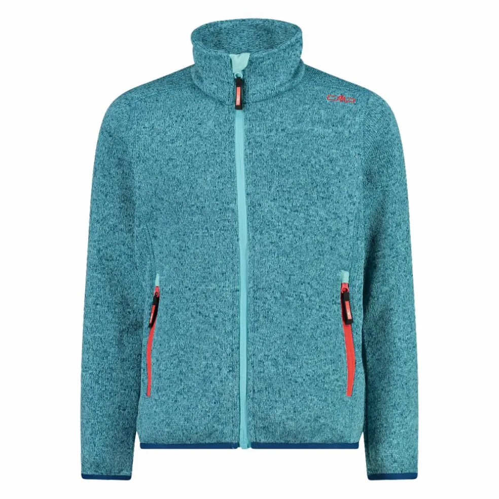 Giacca in pile da bambina in knit-tech