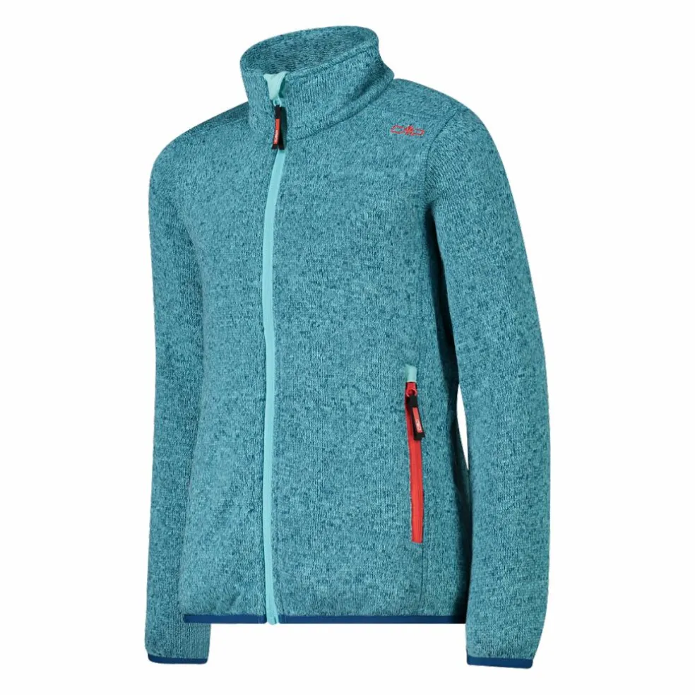 Giacca in pile da bambina in knit-tech
