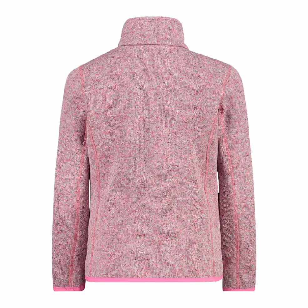 Giacca in pile da bambina in knit-tech