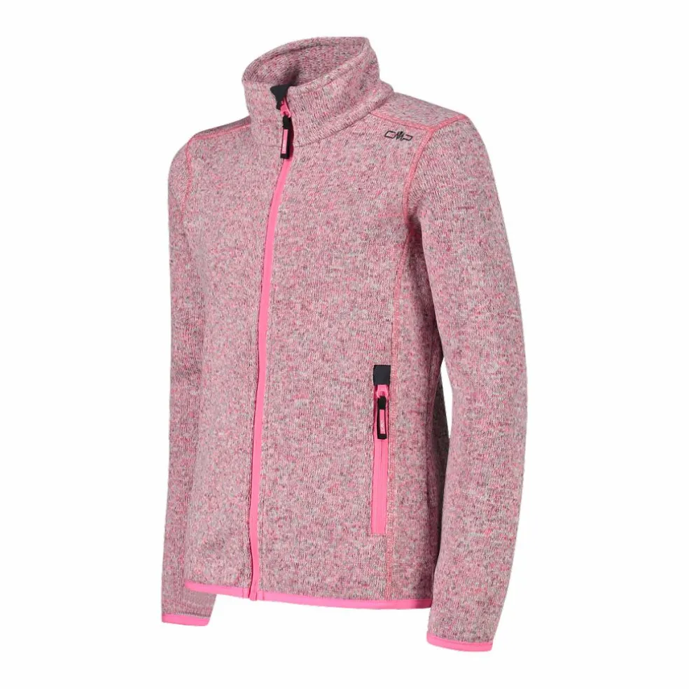 Giacca in pile da bambina in knit-tech