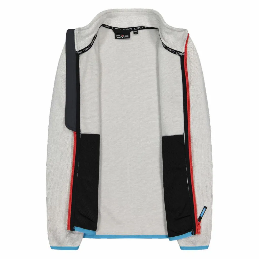 Giacca in pile da bambina in knit-tech