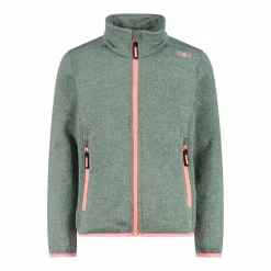 Giacca in pile da bambina in knit-tech