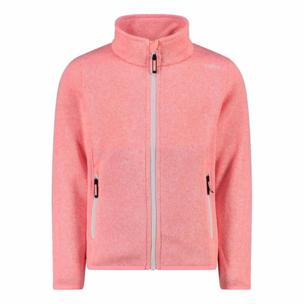 Giacca in pile da bambina in knit-tech