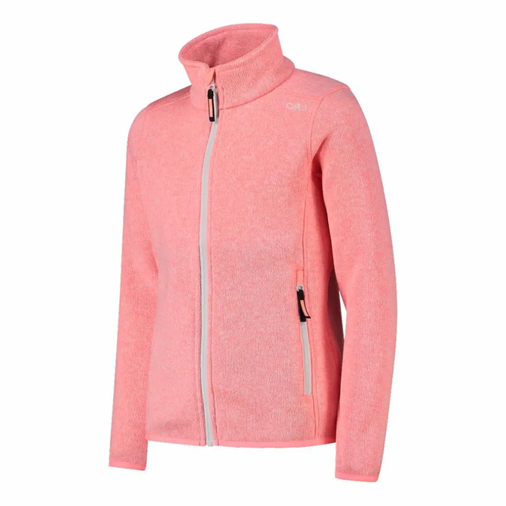 Giacca in pile da bambina in knit-tech