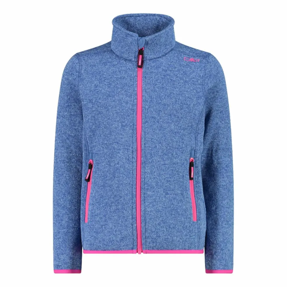 Giacca in pile da bambina in knit-tech