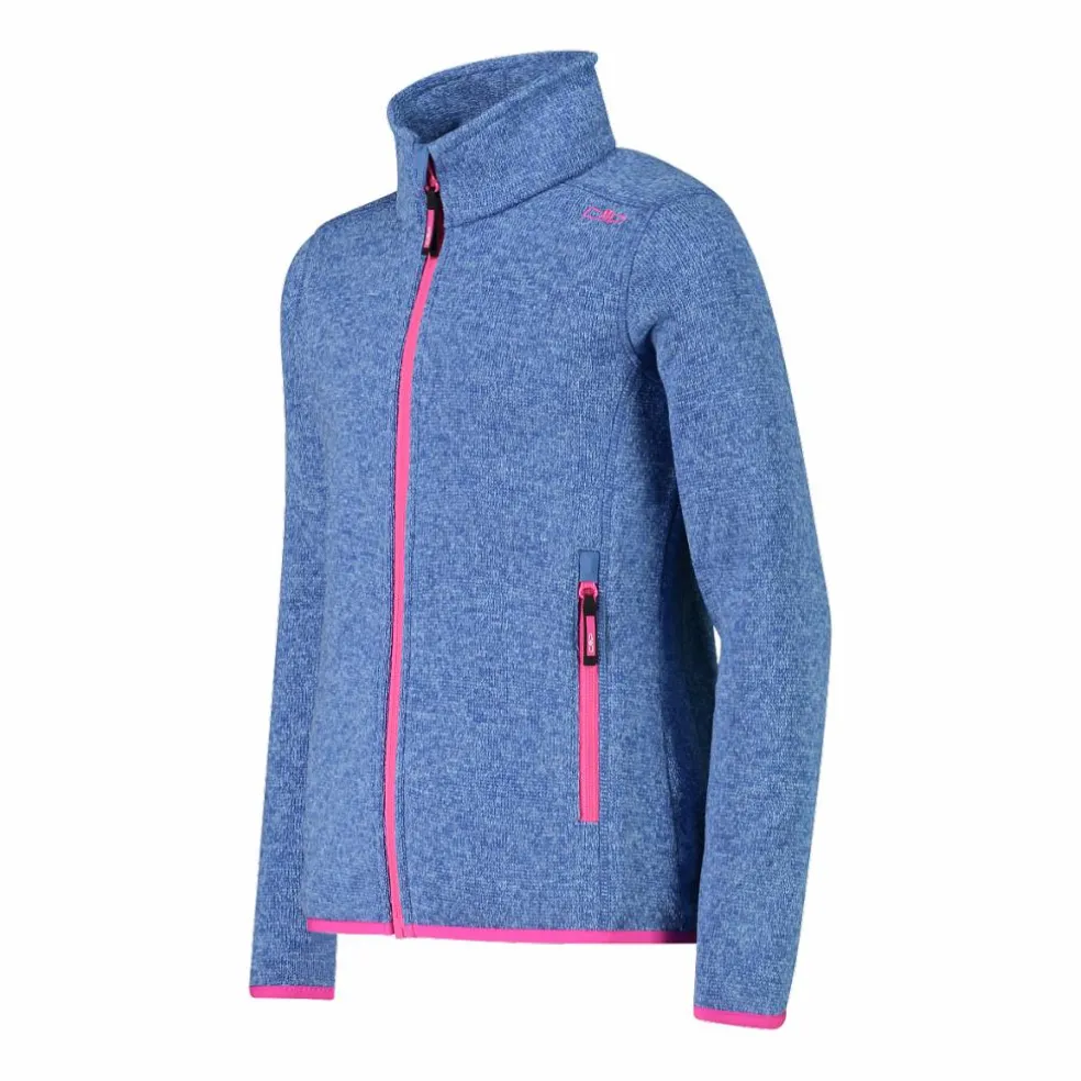 Giacca in pile da bambina in knit-tech